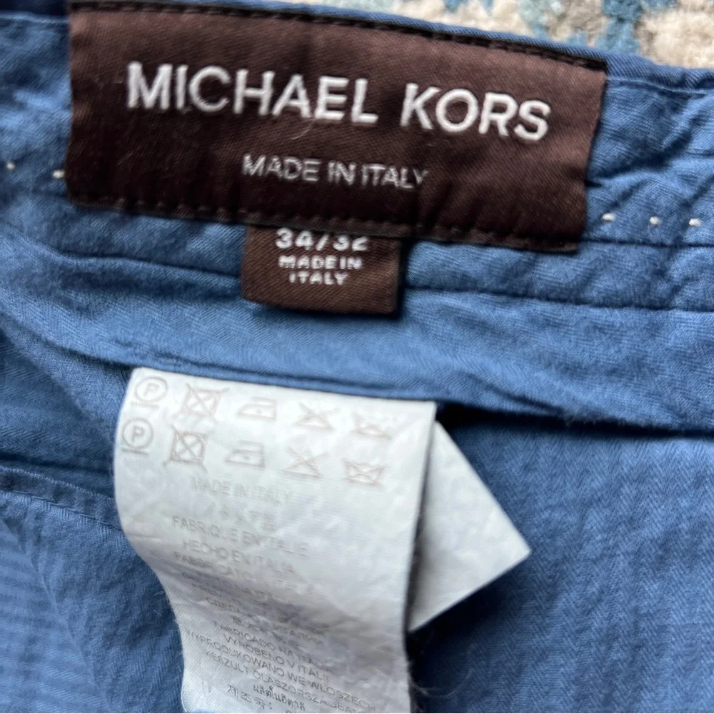 Michael Kors Men's linen blend dress pants in Blue in size 34/32